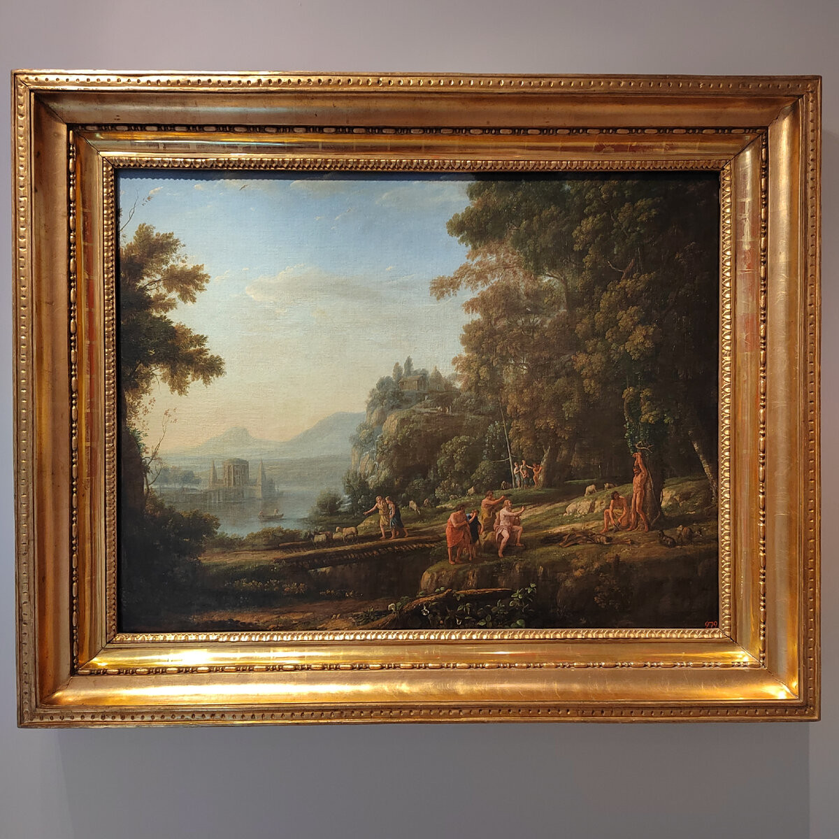 Клод Лоррен, Пейзаж с Аполлоном и Марсием, 1639
