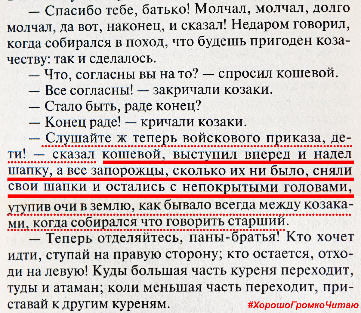 Этикет запорожских казаков, или заключительный интересный фрагмент из  повести Гоголя 