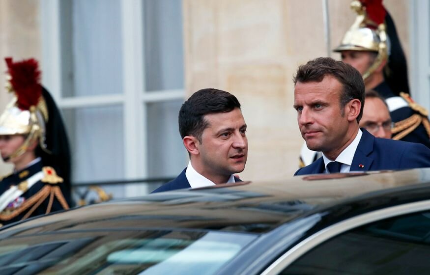    В интернете появилась запись разговора Макрона и Зеленского 24 февраля