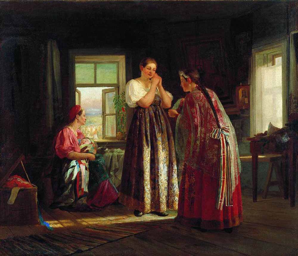 Василий Максимович Максимов (1844-1911) – Сборы на гулянье (1869)