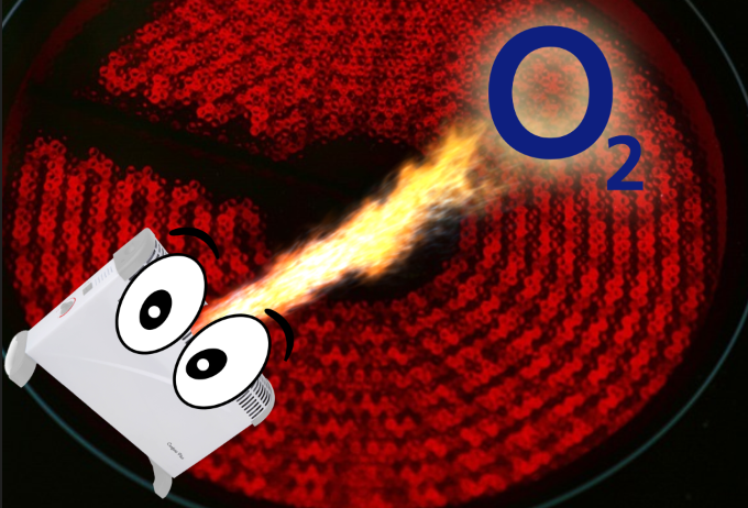 Нагреватель выжигает кислород