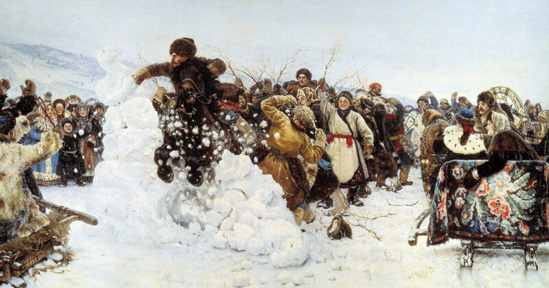 Василий Суриков. Взятие снежного городка. 1888 г., izi.travel