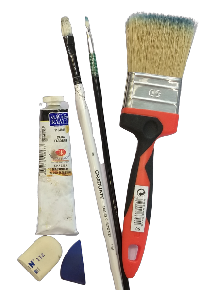 Материалы рисования сухой кистью