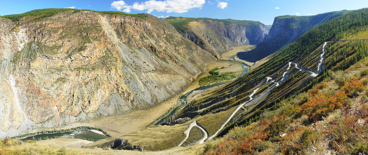 Перевал Кату-Ярык. Панорама и 7 вертикальных кадров.