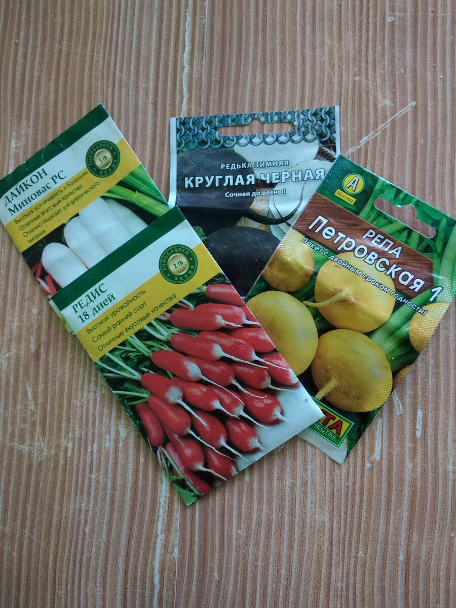 Редьку, дайкон и репку сажаю только в июле. Теперь можно и редиску ...