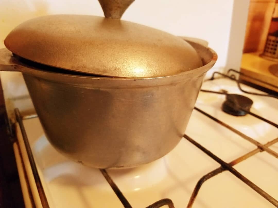 Готовим лобио в маленьком казане. Фото автора