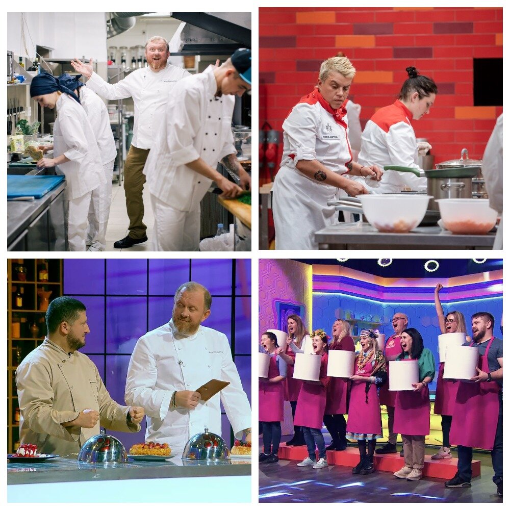 Мой коллаж из кадров кулинарных шоу телеканала "Пятница"