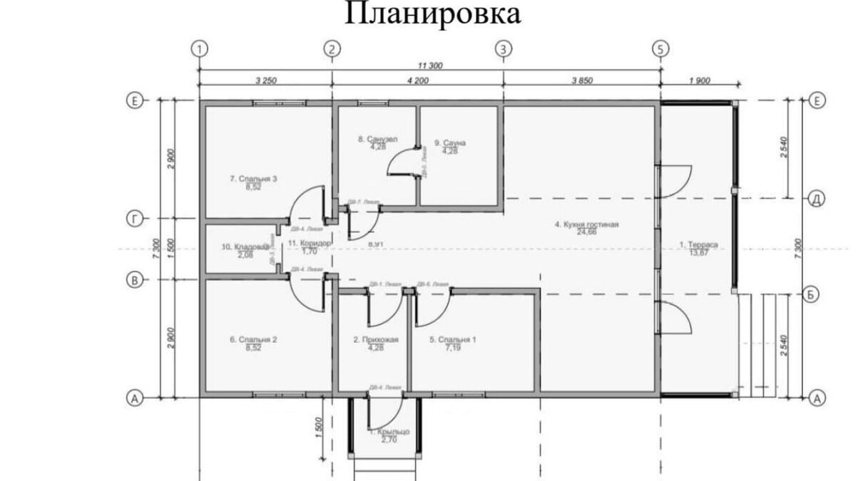 Одноэтажный дом: 3 спальни, кухня-гостиная, сауна и терраса | СвойТеплыйДом  | Дзен