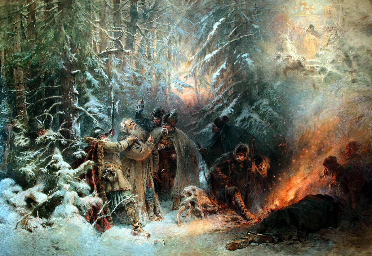 Подвиг Ивана Сусанина. Картина К. Маковского.