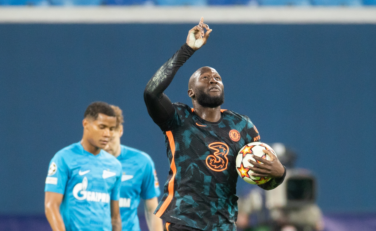 Лукаку празднует гол в ворота ФК Зенит. Фото: официальный сайт ФК Зенит