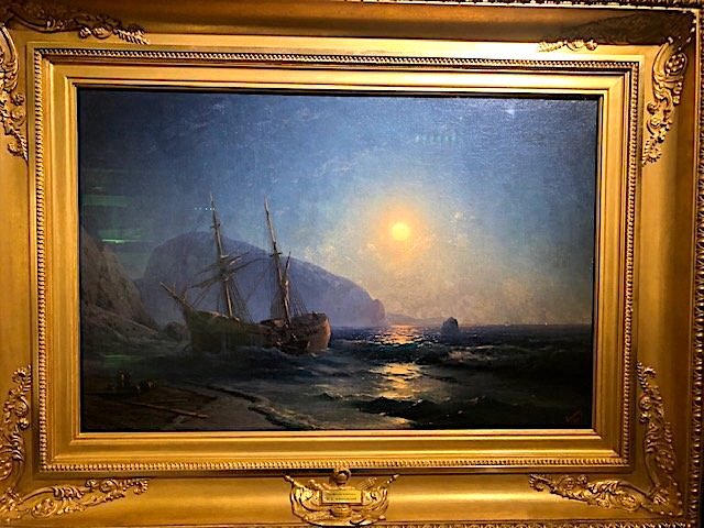 Иван Айвазовский. Корабль в море. Полнолуние. Третья четверть XIX века. Х/м