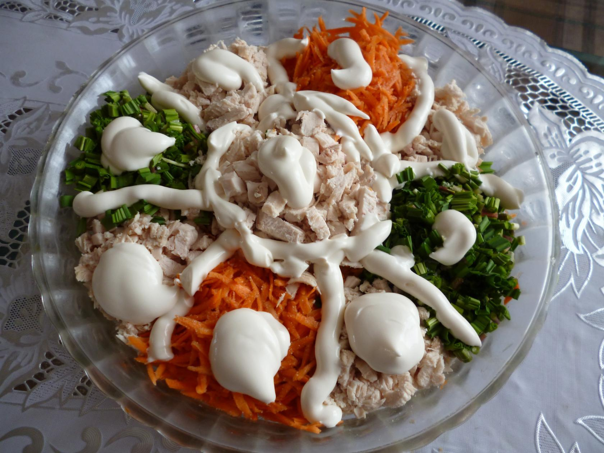 Салат из черемши, моркови и куриного мяса | Праздник живота от пенсионерки  | Дзен