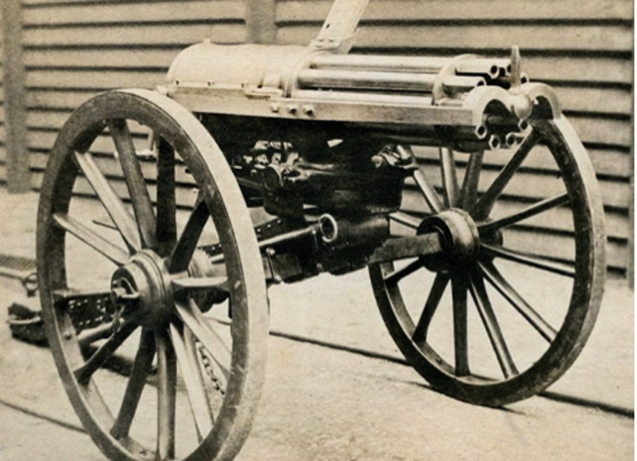 История пулеметов. Пулемёт Гатлинга 1862. Gatling Gun 1865. Американский пулемет Гатлинга. Пулемёт Гатлинга дикий Запад.
