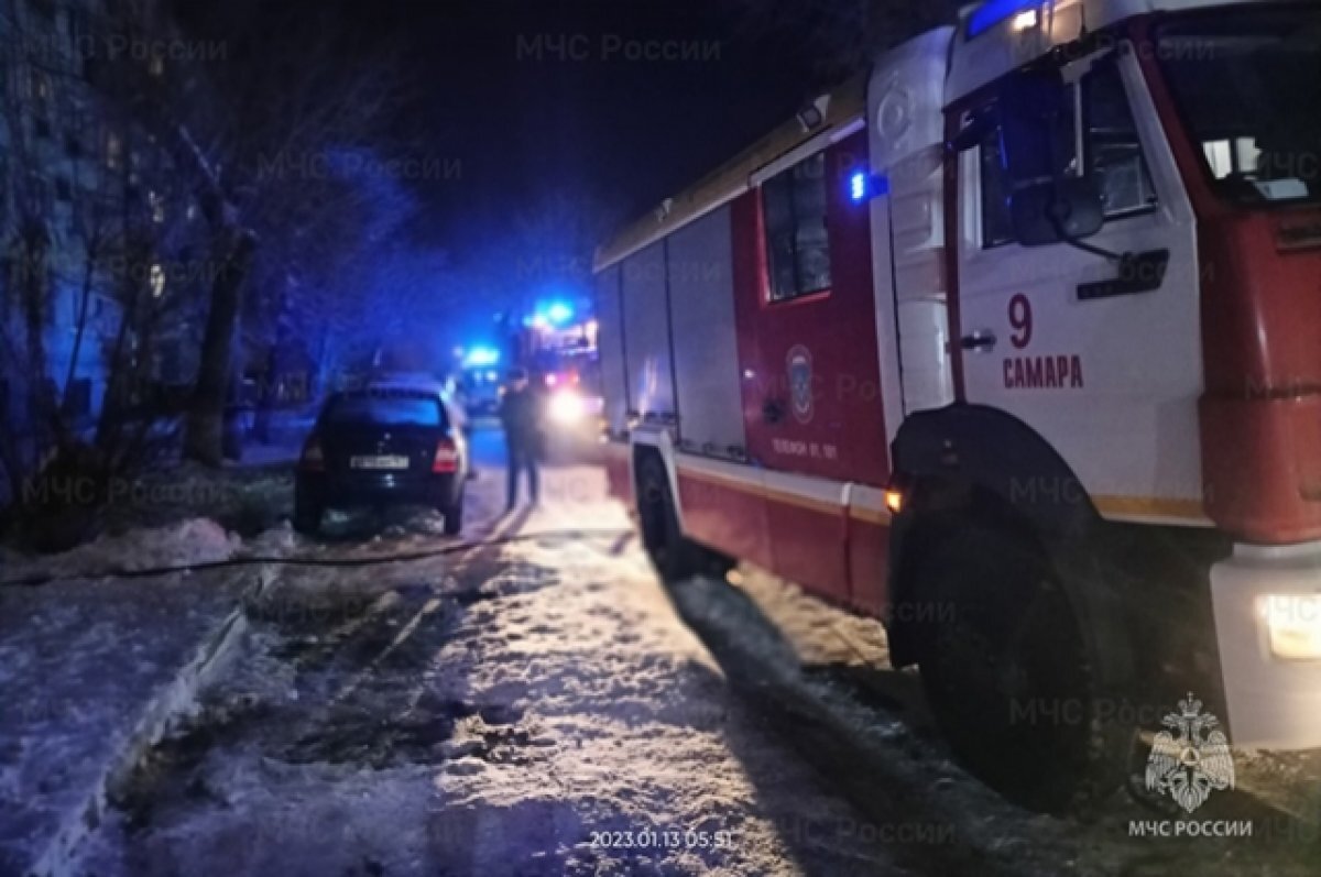    В Самаре во время пожара в общежитии на ул. Свободы пострадали 2 человека