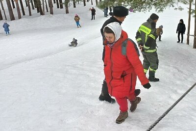    Катание с горки © Пресс-служба ГКУ МО «Мособлпожспас»