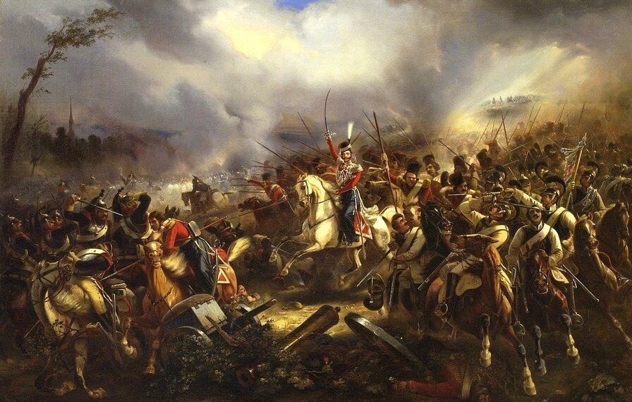    Атака лейб-казаков под Лейпцигом 4 октября 1813 года. Картина Карла Рехлина, 1845 год  Public Domain/Wikimedia Commons