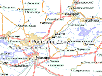 Карта аксайского р на ростовской обл