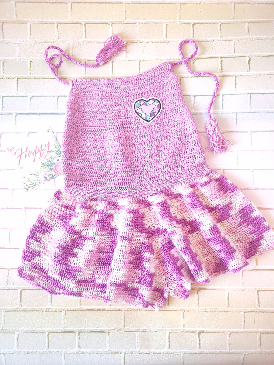 Летний комбинезон ЛАВАНДА 💜 крючком