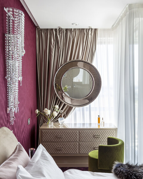 Фрагмент спальни в московской квартире. Автор проекта: Сергей Трегубов. Фото: Юрий Гришко.