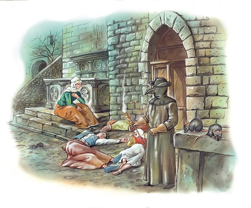 Чума в Европе. Иллюстрация к книге об истории медицины