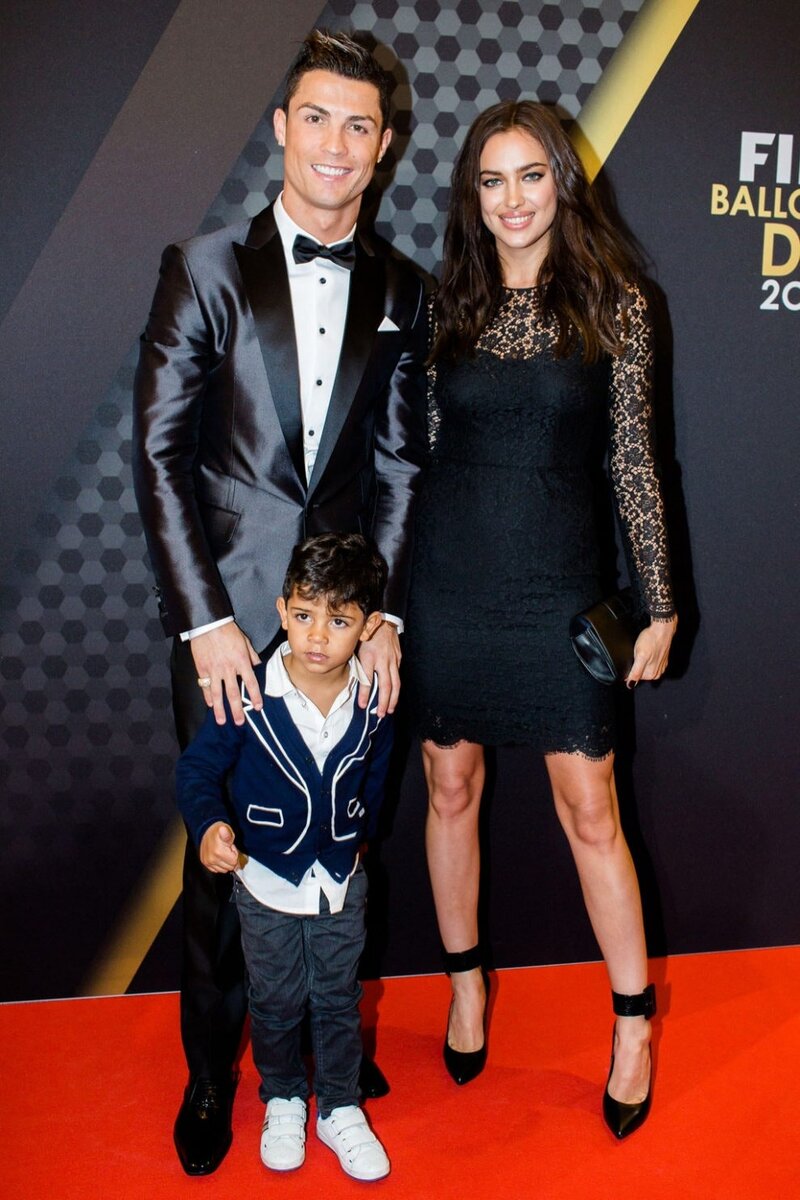 Ирина Шейк и Криштиану Роналду на вручении «Золотого мяча», 2014