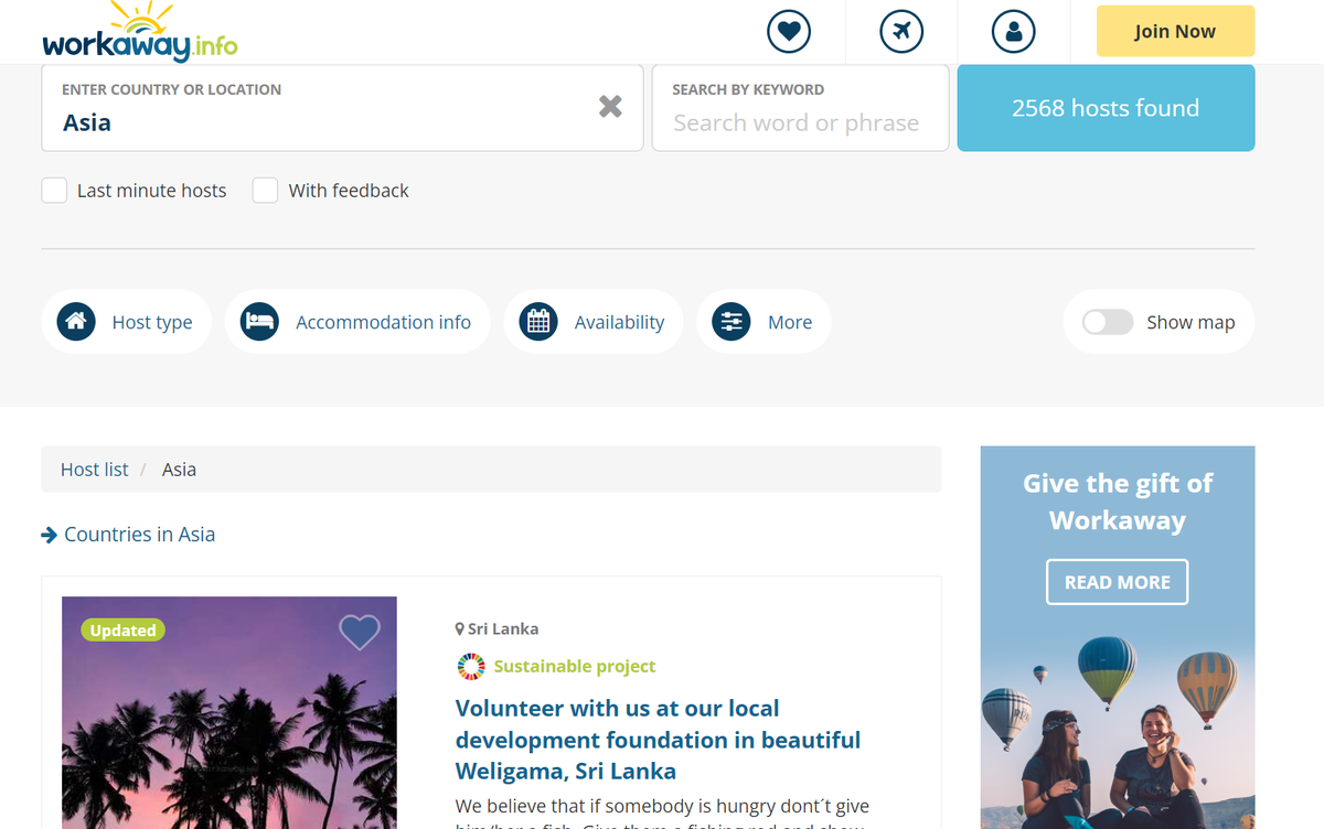 Сайт workaway.info