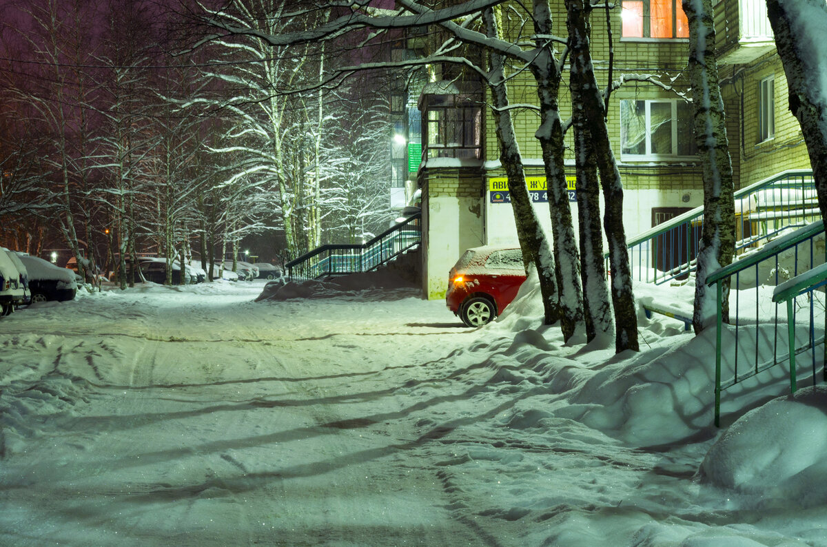 Дворы москвы зимой