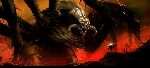 Мелькор и Унголиант.