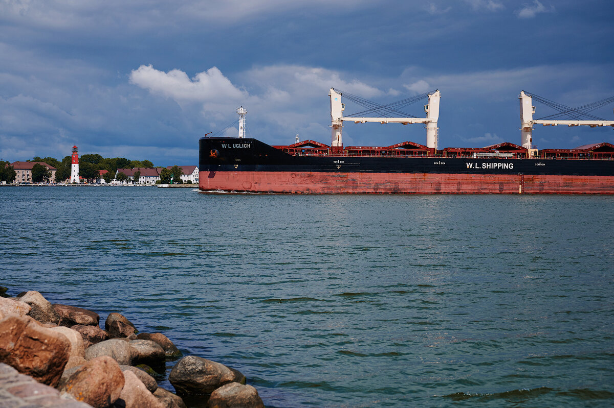 Вид с Балтийской косы на Балтийск.