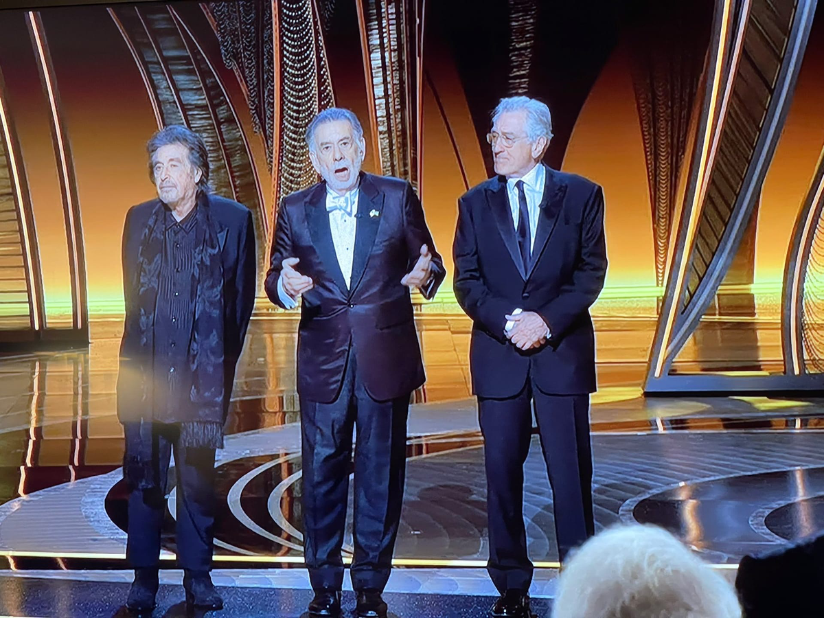 Слева направо: Аль Пачино, Фрэнсис Форд Коппола и Роберт Де Ниро