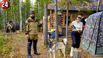 Bushcraft - 34,35 день. Рыбалка в глухой тайге. Река забита щукой. Сбор грибов. Бушкрафт по-русски