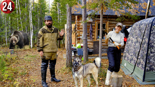 Bushcraft - 34,35 день. Рыбалка в глухой тайге. Река забита щукой. Сбор грибов. Бушкрафт по-русски