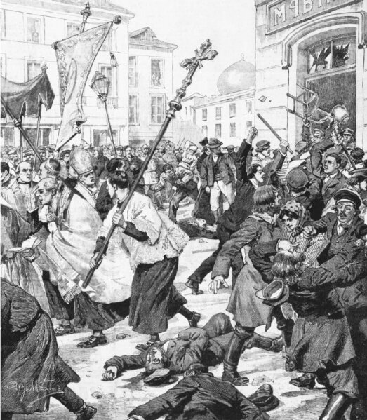 
Белостокский погром. Источник: http://jewishbubba.blogspot.com/2019/04/europes-pale-of-settlement-1914-and-jews.html?m=0