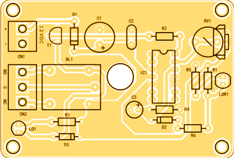 Возможный вариант печатной платы