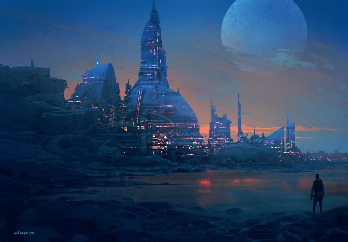 Moon city by Nikolai Lockertsen