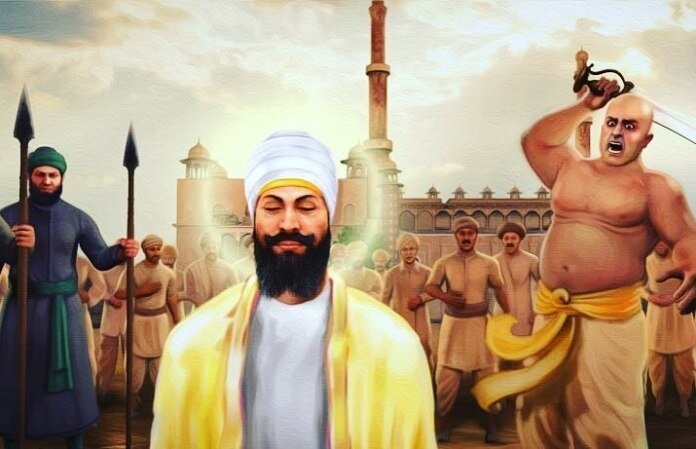 Мученическая смерть Гуру Тега Бахадура, 24 ноября 1675 года, Дели, Индия