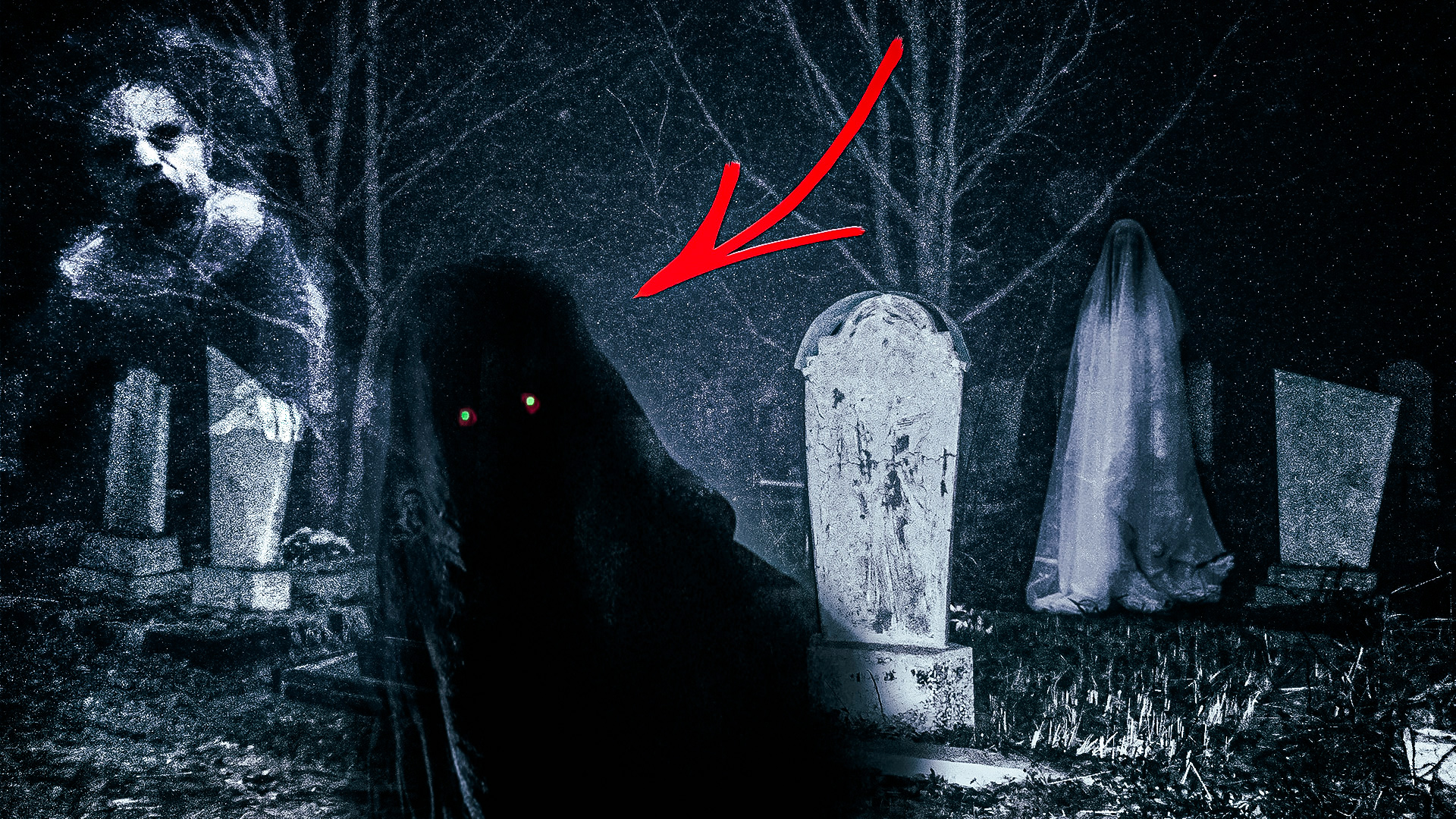 НА ЭТОМ КЛАДБИЩЕ живёт ТЁМНЫЙ ПРИЗРАК † A DARK GHOST LIVES IN THIS CEMETERY