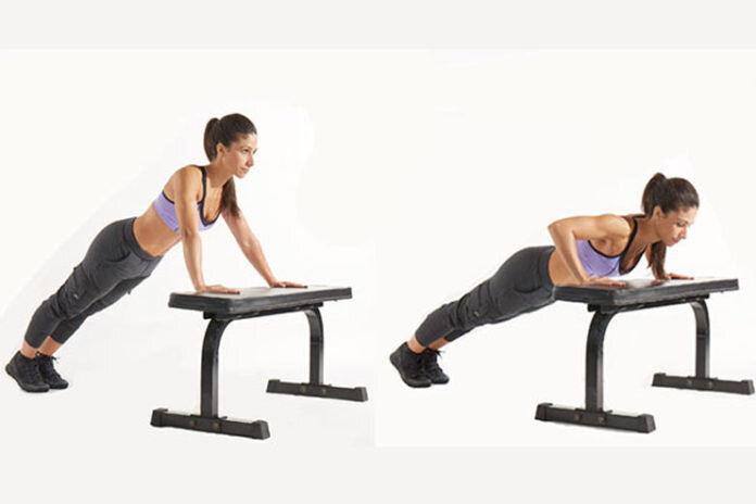 Отжимания от верхней перекладины или поверхности