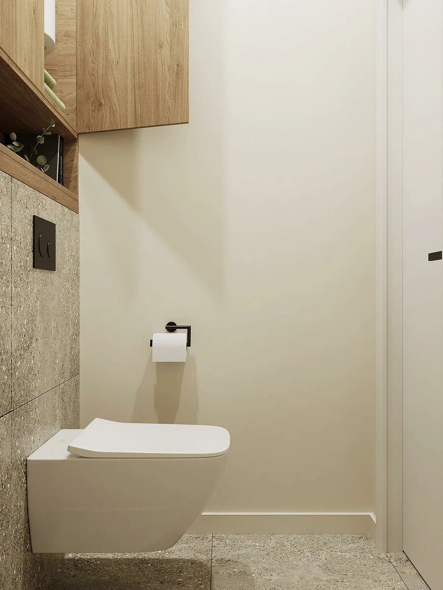 Зеленый, графитовый и светлое дерево. Элегантная однушка 48 кв.м., где уместилось всё необходимое