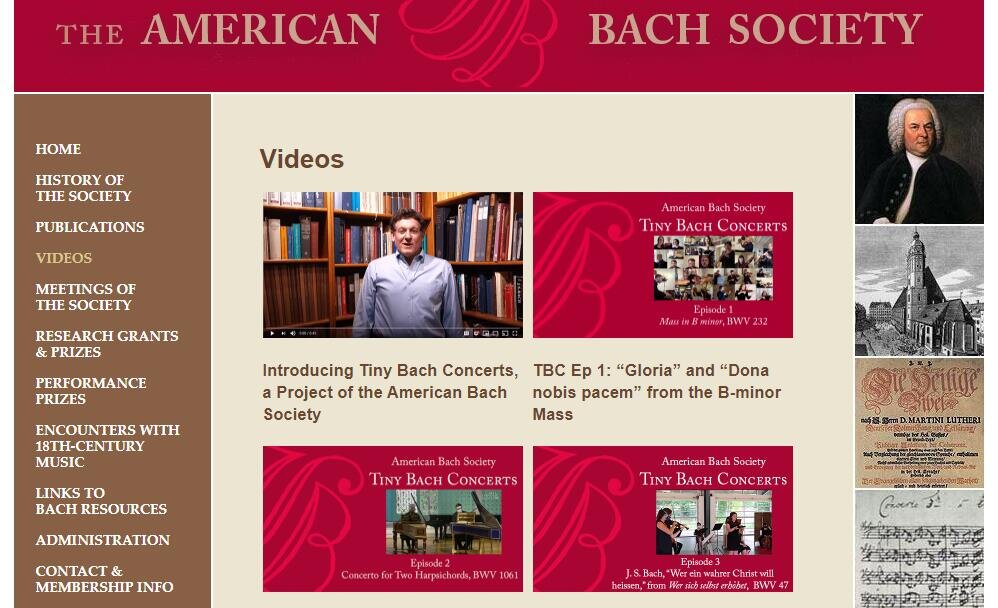 The American Bach Society web-site