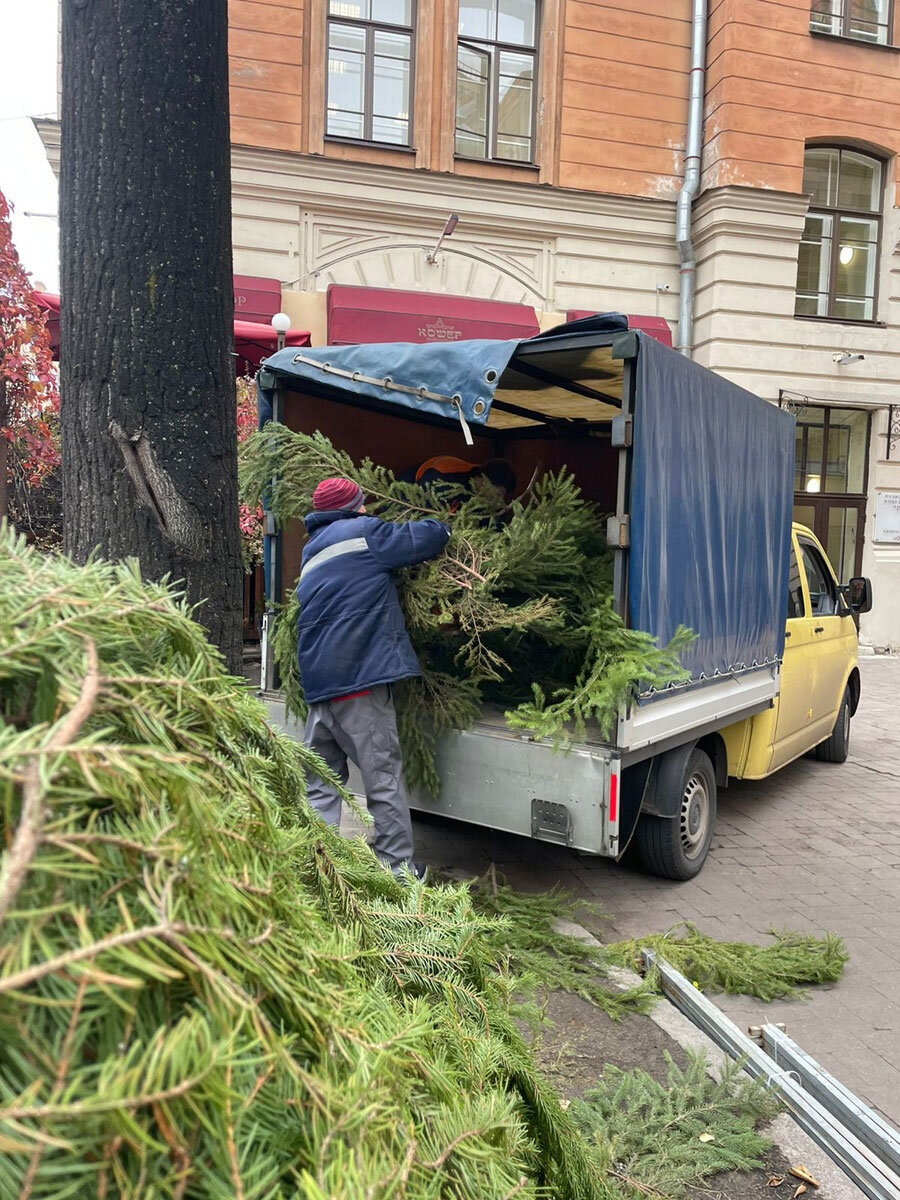 Крышу Сукки увозят на грузовике