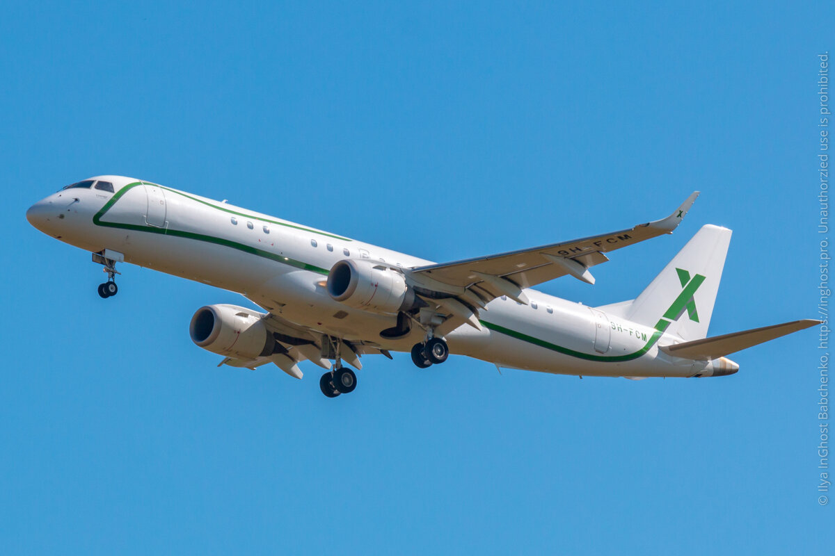 Embraer ERJ-190-100ECJ Lineage 1000, 9H-FCM, AirX