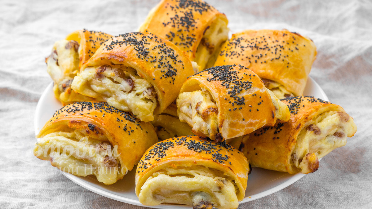 Творожные рулетики с изюмом