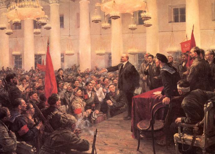 Серов В. А. Выступление В. И. Ленина на II Всероссийском съезде Советов. Ноябрь 1917 г.