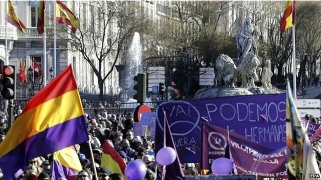 Ультралевые в Мадриде, "Марш за перемены"
