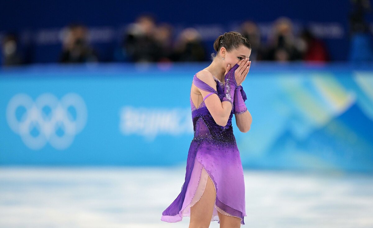 Камила Валиева после своего выступления