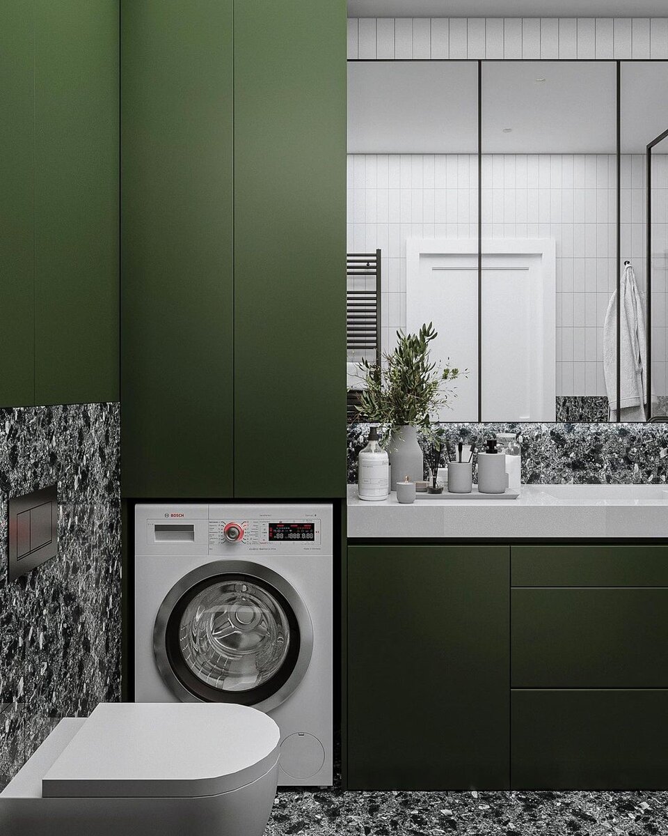 Дизайн-проект ванной комнаты с керамогранитом Terrazzo от KERRANOVA