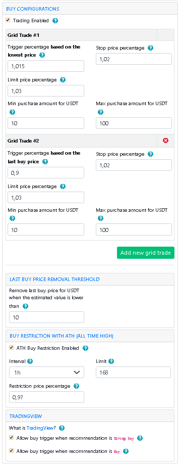 РАЗДЕЛ BUY CONFIGURATIONS - КОНФИГУРАЦИЯ ПОКУПКИ.
