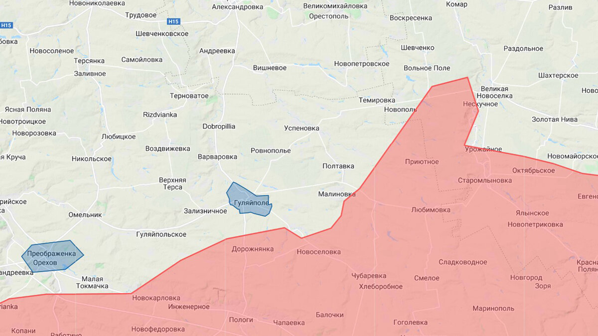 Карта гуляйполе запорожской области