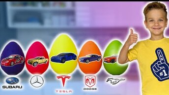 Mark and new cars in big eggs with surprises